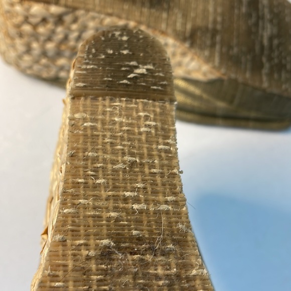 Chinese LAUNDRY Linen Peep Toe Espadrille Braided Platform Wedge Shoe Size 8.5 - Picture 9 of 9